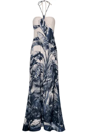 Andres Otalora Meu Sol Printed Linen-Blend Maxi Dress, , US 2