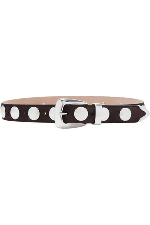Khaite Benny Studded Suede Belt, , 70 cm