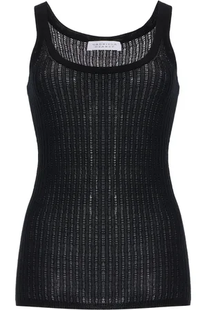 GABRIELA HEARST Nevin Pointelle-Knit Cashmere-Silk Tank Top, , L