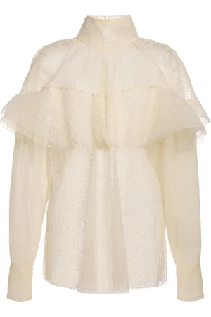 A.W.A.K.E. MODE Frill Detailed Tulle Top, , FR 34