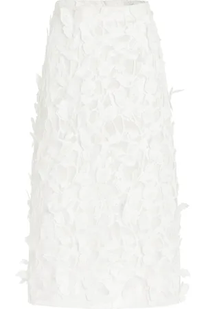 Simkhai Ambrosia Floral Guipure Lace Midi Skirt, , US 4
