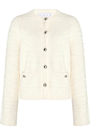 Proenza Schouler Josephine Brushed Knit Cotton Cardigan, , XS