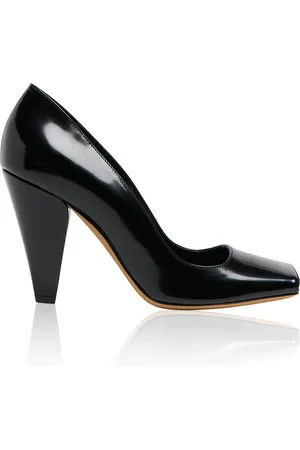 Khaite Cedar Peep-Toe Leather Pumps, , IT 36