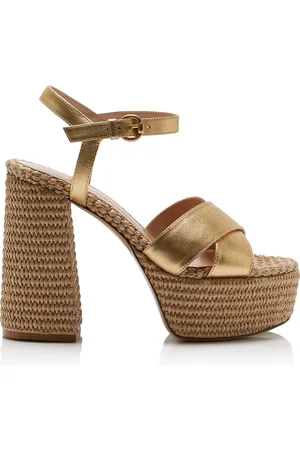 Gianvito Rossi Bebe Leather Platform Sandals, , IT 36