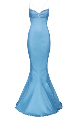 Ludovic De Saint Sernin Cotton Maxi Mermaid Dress, , S