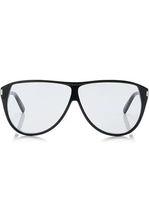 Saint Laurent Gasper Round-Frame Acetate Glasses, , OS