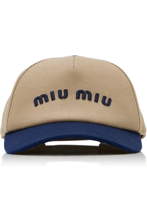 Miu Miu Cotton Baseball Cap, , M