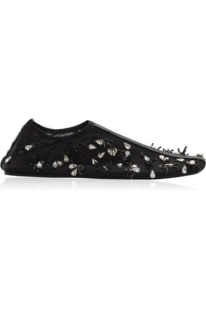 CHRISTOPHER ESBER Frosted Bead-Embellished Mesh Flats, , IT 36
