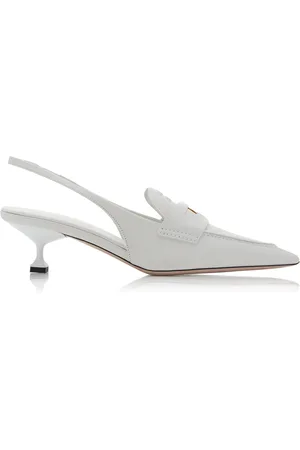 Miu Miu Slingback Leather Penny Loafers, , IT 36