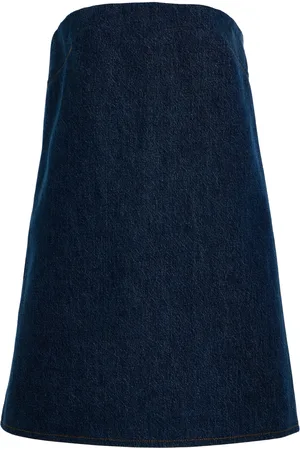 Frame The Strapless Denim Mini Dress, , US 6