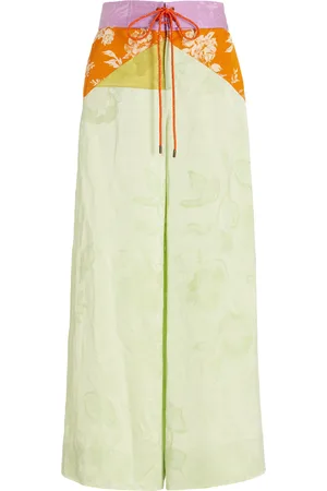 Rosie Assoulin Harbor Linen-Blend Wide-Leg Pants, , US 2