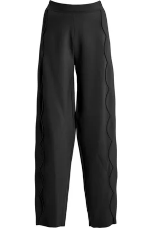 ULLA JOHNSON Asher Scalloped Tailored Knit Trouser, , P