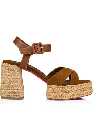 Christian Louboutin Calakala 70mm Leather Platform Sandals, , IT 40