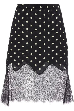 FRANCOISE Exclusive Stevie Lace-Trimmed Silk Crepe Mini Skirt, , FR 38