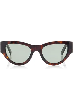 Saint Laurent Cat-Eye Tortoiseshell Acetate Sunglasses, , OS