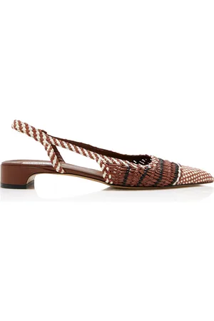 GABRIELA HEARST Perro Woven Leather Slingback Flats, , IT 37