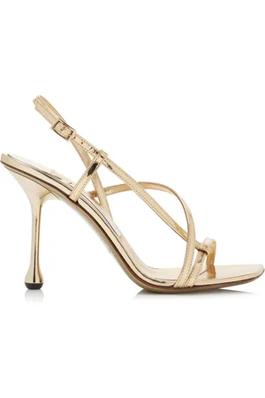 Jimmy Choo Etana Metallic-Leather Sandals, , IT 38