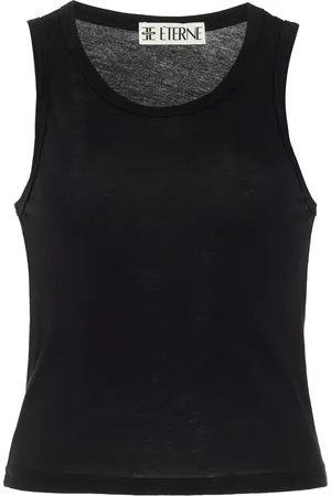 ÉTERNE Fitted Cotton-Blend Jersey Tank Top, , S