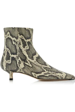 Aeyde Sofie Snake-Effect Leather Ankle Boots, , IT 36