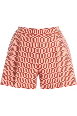 High Savannah Striped Cotton Shorts, , XS