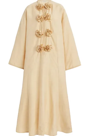 By Malene Birger Cicelia Rosette-Detailed Silk Maxi Dress, , FR 34