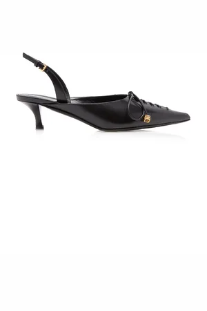 Givenchy Lace-Up Leather Slingback Pumps, , IT 36
