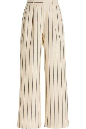 Jenni Kayne Jones Striped Cotton-Blend Wide-Leg Pants, , US 0