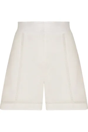 Andres Otalora Una Margarita High Rise Linen Shorts, , US 4