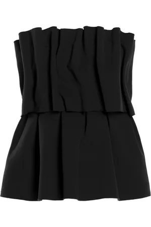 Dagmar Ruffled Stretch-Crepe Strapless Top, , FR 32