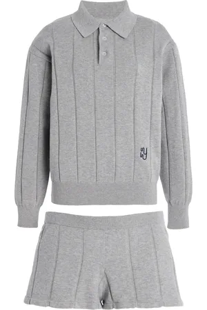 YAITTE Exclusive LA Knit Cotton-Cashmere Polo Set, , XS