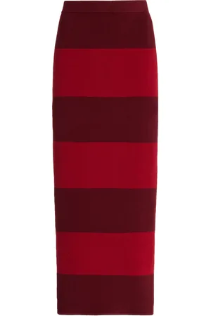 POSSE Exclusive Theo Striped Knit Maxi Skirt, , L