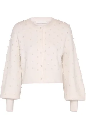 ZIMMERMANN Crush Embellished Knit Alpaca Cardigan, , 1