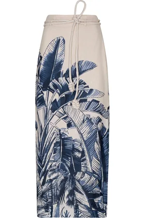Andres Otalora Soñando Mucho Belted Linen-Blend Maxi Skirt, , US 4
