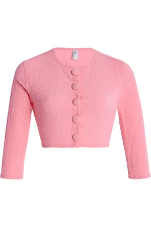 Lisa Marie Fernandez Seersucker Cardigan, , XS