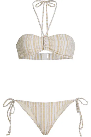 Lisa Marie Fernandez Striped Seersucker Bikini, , XS