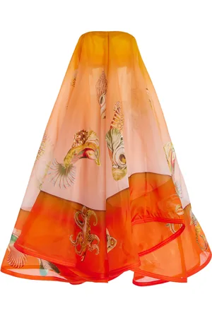 ALÉMAIS Neptune Silk Organza Strapless Midi Dress, , AU 10