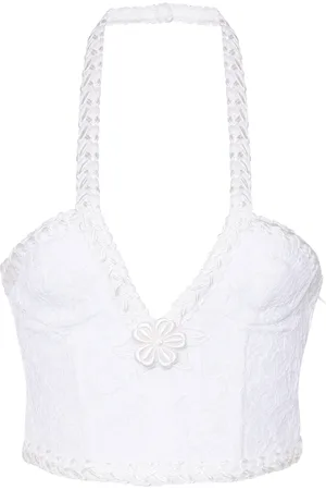 Alessandra Rich Lace Bustier Top, , IT 40