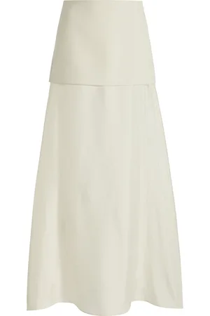 Rohe Silk-Detailed Wool-Blend Skirt, , FR 36