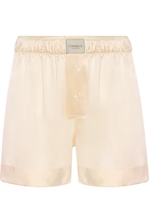 Comme Si La Boxer Classica Silk-Charmeuse Shorts, , XS