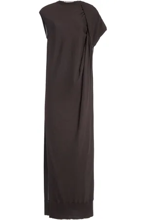 Stella McCartney Draped Knit Wool Maxi Dress, , S