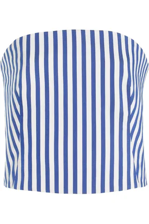 Rosie Assoulin Venus Striped Strapless Top, , US 0
