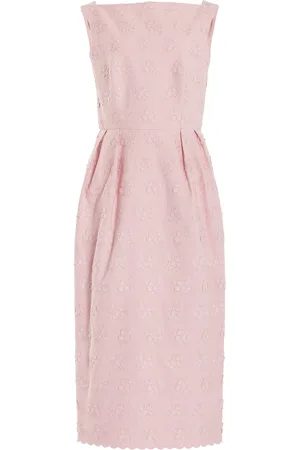 Erdem Embroidered Cotton-Blend Midi Dress, , UK 8