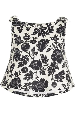 POSSE Romeo Bow-Detailed Linen Sleeveless Top, , XXS