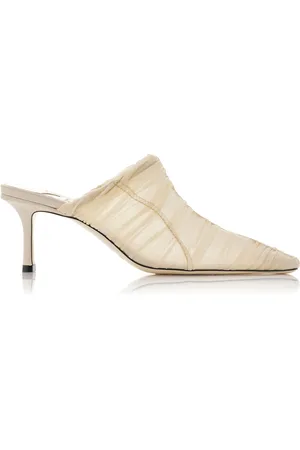 Jimmy Choo Lotta Ruched Tulle Mules, , IT 37.5
