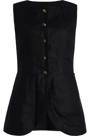 POSSE Emma Linen-Blend Vest, , XS
