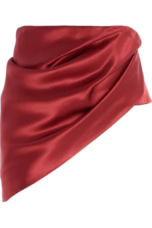 DELPOZO Exclusive Draped Silk Bustier Belt, , S