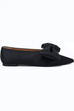 KIMHEKIM Monroe Bow-Detailed Silk-Wool Satin Ballet Flats, , IT 35