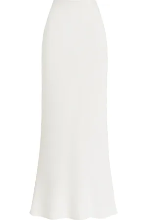 ANEMOS Bias-Cut Stretch Twill Maxi Skirt, , XS