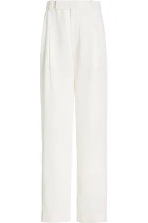 SIR Clemence Pleated Linen-Blend Straight-Leg Pants, , 1