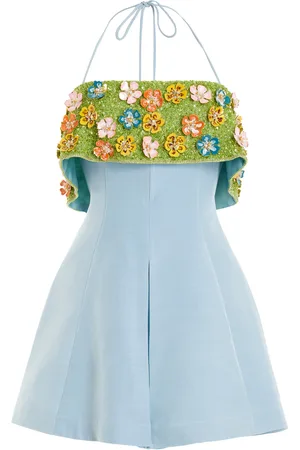 ALÉMAIS Yasmine Beaded Crepe Mini Dress, , AU 4